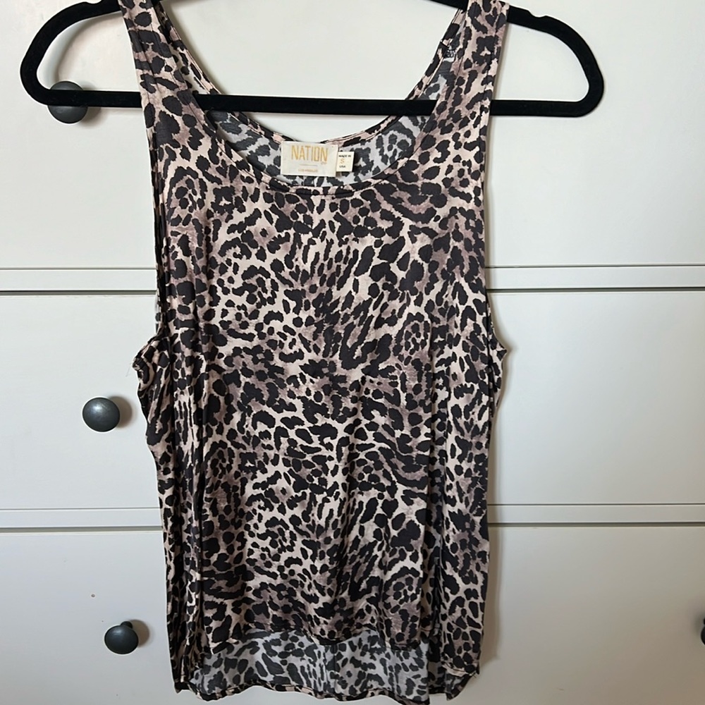 Nation LTD animal print tank NWOT